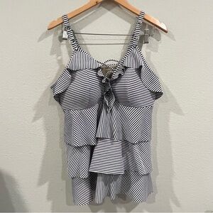 Cacique Chico’s blue and white stripe swimsuit new without tags size 20